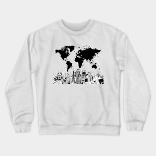 world map Crewneck Sweatshirt